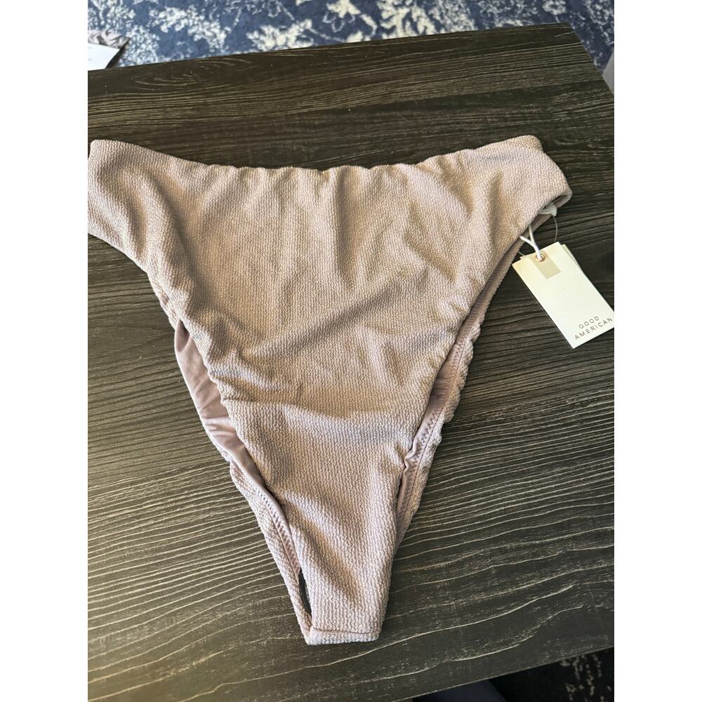 NWT Good American Sparkle Good Waist Cheeky Swim Bottoms Sz. 5